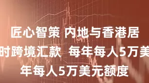 匠心智策 内地与香港居民可实时跨境汇款  每年每人5万美元额度